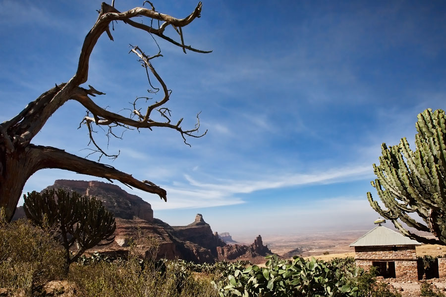 192   View of the gheralta mountains, home of many rock hewn orthodox churches   Ethiopia 